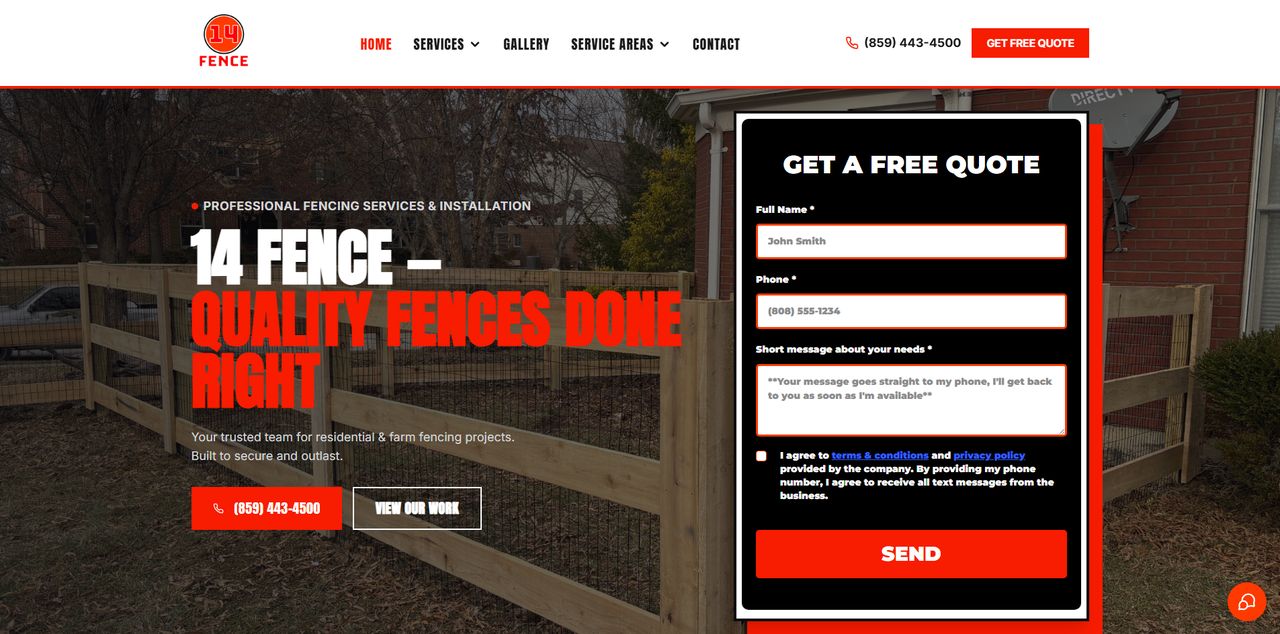 14 Fence website
